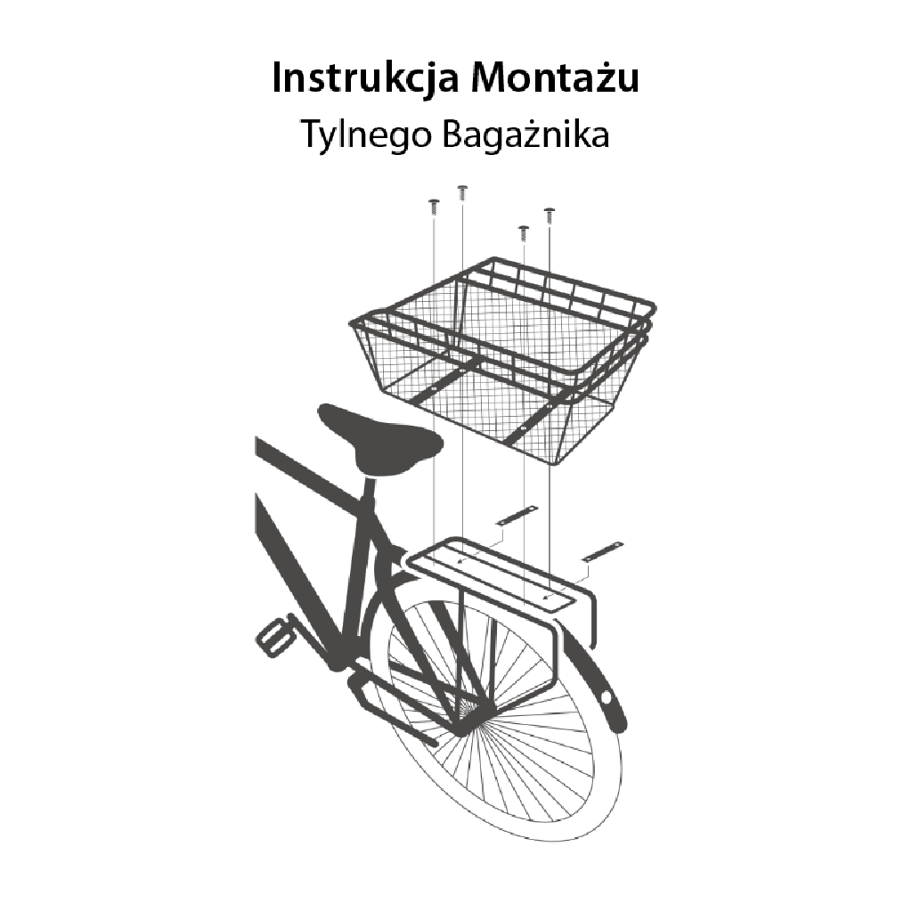 Koszyk rowerowy metalowy tylny czarny MB-113BK - obrazek 12