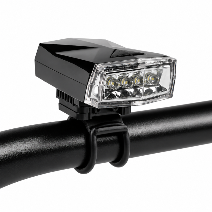 Lampa przednia XC-988 4 x LED, 2 LUX  mocowana na kierownicę